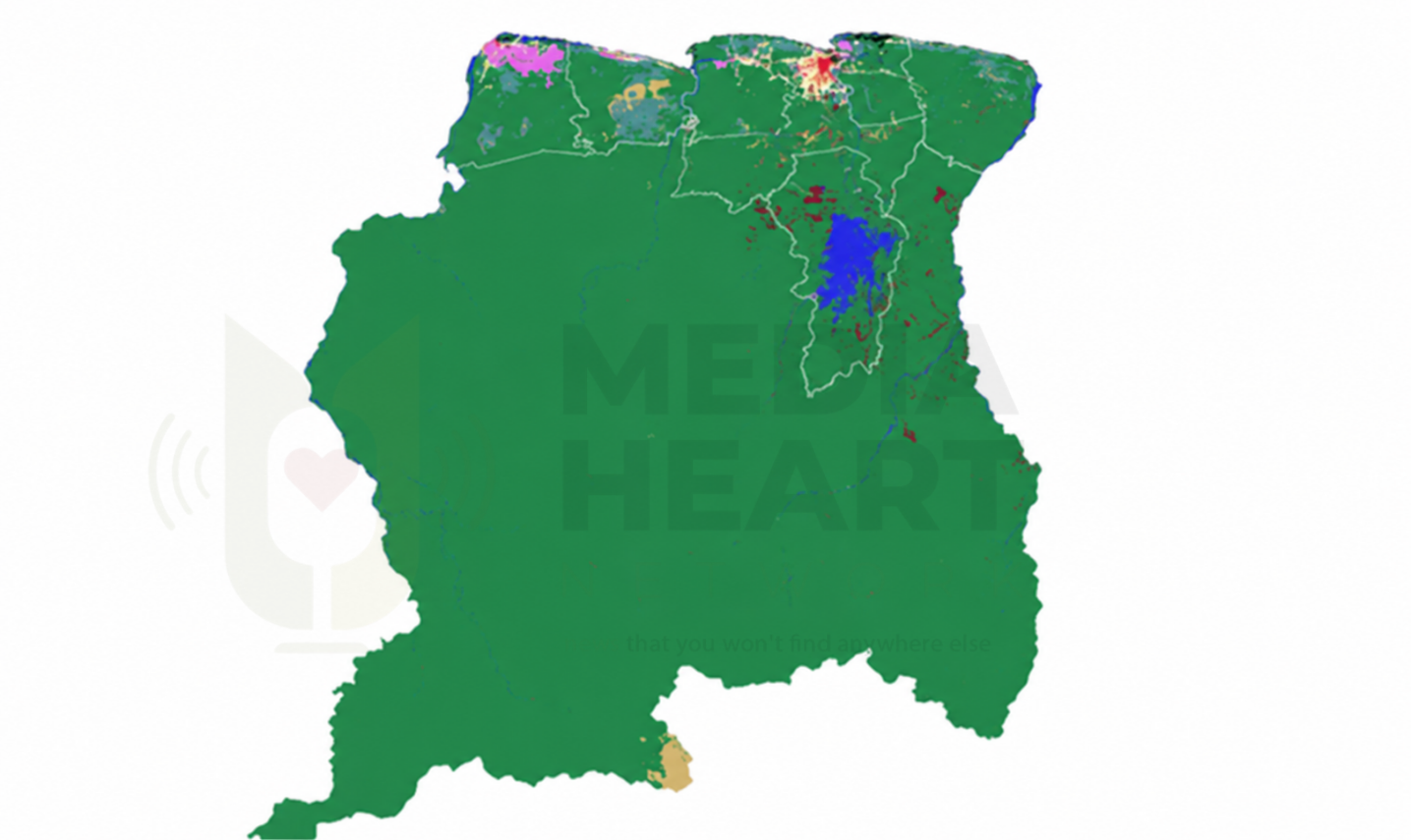 Kaart van Suriname | Bron: MapBiomas Suriname