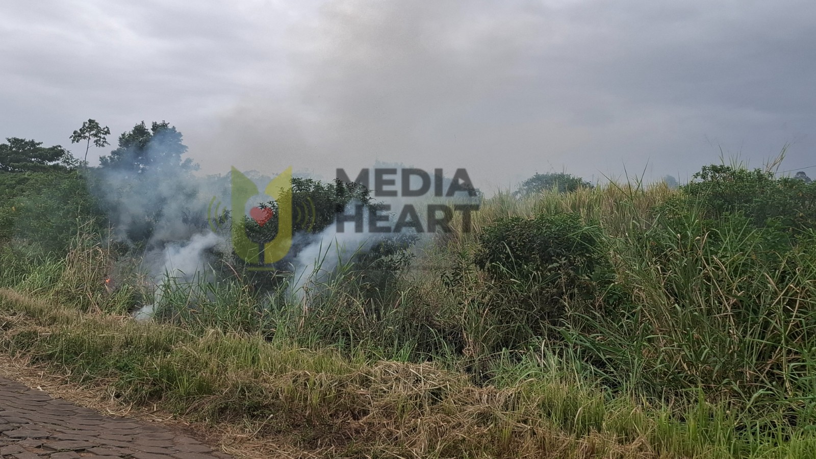 Op verschillende plaatsen in ons land worden open terreinen en percelen in brand gestoken wat een grote rookontwikkeling met zich meebrengt