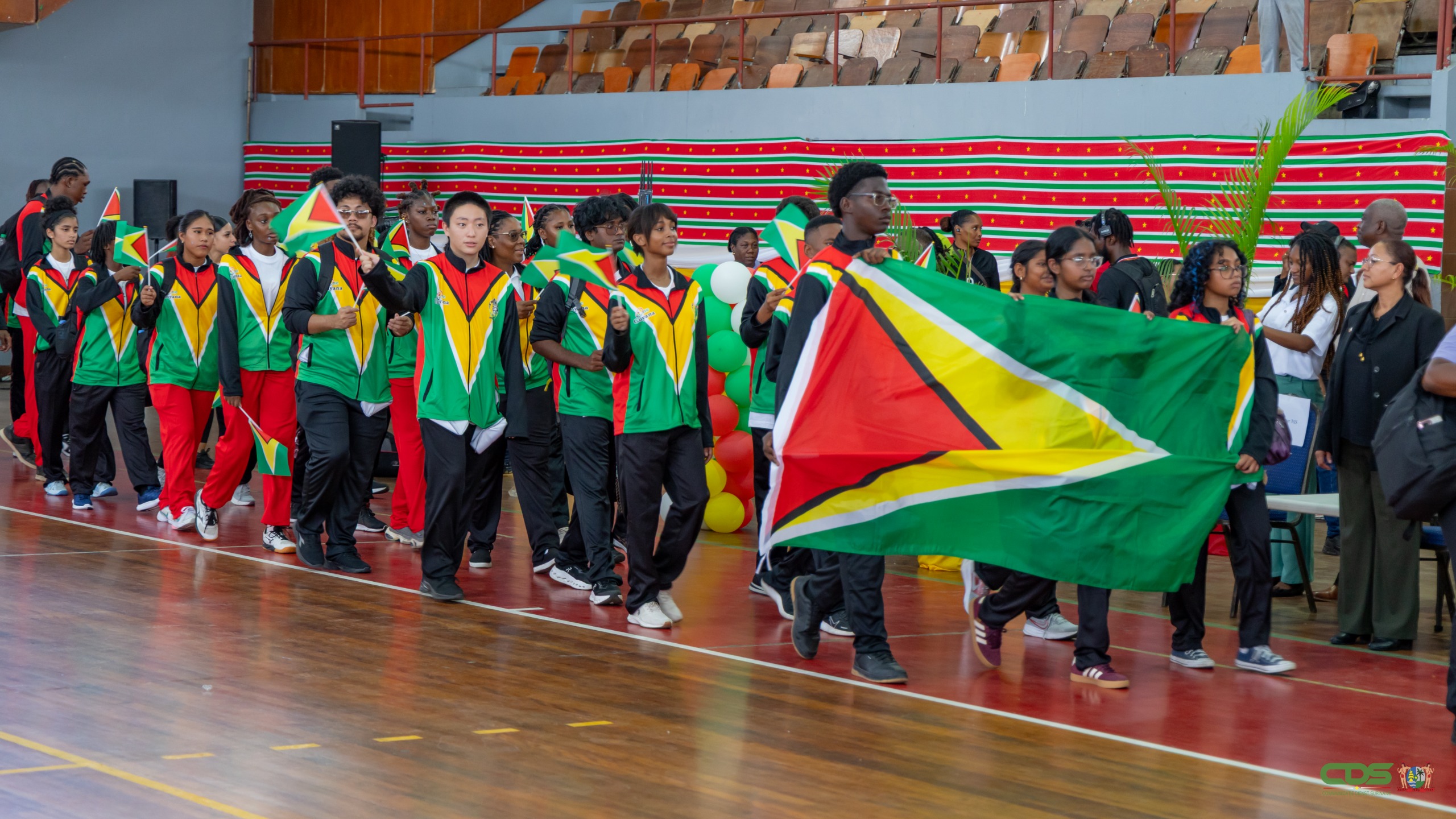 De sport delegatie van Guyana