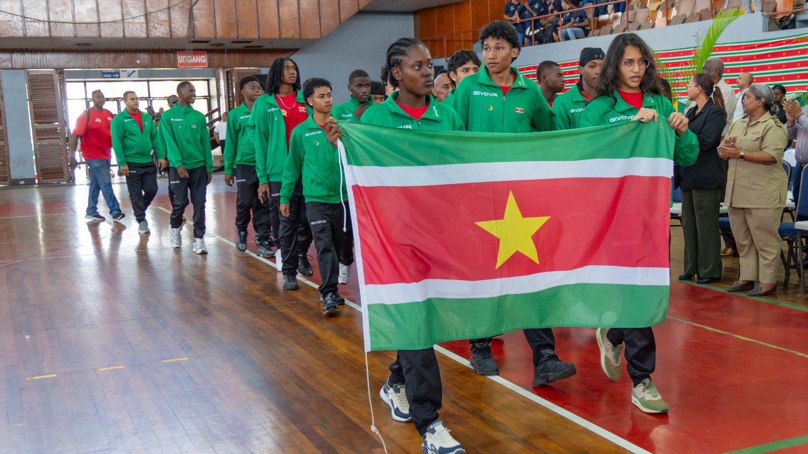 De sport delegatie van Suriname